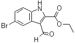 structure of CAS# 100123-25-9, Ethyl 5-Bromo-3-Formyl-1H-Indole-2-Carboxylate;5-Bromo-3-formyl-1H-indole-2-carboxylic acid ethyl ester;ethyl 5-bromo-3-formyl-1H-indole-2-carboxylate;Ethyl5-bromo-3-formyl-1H-indole-2-carboxylate