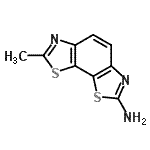 structure of CAS# 10023-29-7, 7-Methyl[1,3]Thiazolo[4,5-g][1,3]Benzothiazol-2-Amine;7-methylbenzo[1,2-d:4,3-d']bis(thiazole)-2-amine;7-Methyl-benzo[1,2-d;4,3-d']bisthiazol-2-ylamine;ZINC00243250