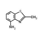 structure of CAS# 10023-33-3, 2-Methyl-1,3-Benzothiazol-4-Amine;2-methylbenzo[d]thiazol-4-amine;4-Benzothiazolamine,2-methyl-