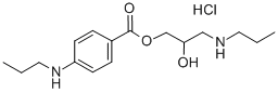 CAS#: 100482-40-4， 2-Hydroxy-3-(Propylamino)Propyl P-(Propylamino)Benzoate Hydrochloride