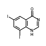 structure of CAS# 100540-61-2, 6,8-Diiodo-4(1H)-Quinazolinone