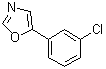structure of CAS# 1008-94-2, 5-(3-Chlorophenyl)-1,3-Oxazole;5-(3-Chlorophenyl)-1,3-oxazole 98%;5-(3-Chloro-phenyl)-oxazole;5-(3-Chlorophenyl)Oxazole