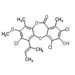 CAS#: 10089-10-8， 6-[(2E)-2-Buten-2-Yl]-2,4,7-Trichloro-3-Hydroxy-8-Methoxy-1,9-Dimethyl-11H-Dibenzo[b,e][1,4]Dioxepin-11-One