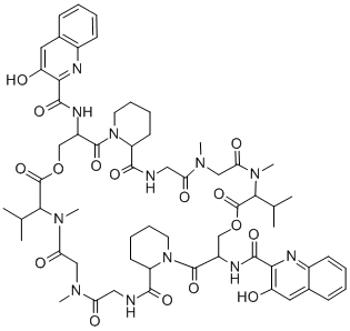 structure of CAS# 100940-65-6, Sandramycin;Sandramycin;Aids-107885;Aids107885