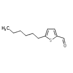 structure of CAS# 100943-46-2, 5-Hexyl-2-Thiophenecarbaldehyde;5-Hexylthiophene-2-carbaldehyde;5-Hexylthiophene-2-carboxaldehyde