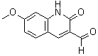 structure of CAS# 101382-55-2, 7-Methoxy-2-Oxo-1,2-Dihydro-3-Quinolinecarbaldehyde;2-Hydroxy-7-methoxy-3-quinolinecarbaldehyde #;2-hydroxy-7-methoxyquinoline-3-carbaldehyde;2-Hydroxy-7-methoxy-quinoline-3-carbaldehyde