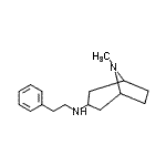结构式 CAS# 101438-17-9, 8-甲基-N-(2-苯基乙基)-8-氮杂双环[3.2.1]辛烷-3-胺