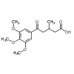 结构式 CAS# 101499-91-6, 3-甲基-5-氧代-5-(3,4,5-三甲氧基苯基)戊酸
