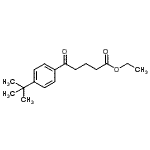 结构式 CAS# 101577-33-7, 乙基5-[4-(2-甲基-2-丙基)苯基]-5-氧代戊酸酯