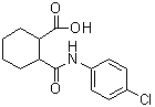 structure of CAS# 101937-67-1, 2-[(4-Chlorophenyl)Carbamoyl]Cyclohexanecarboxylic Acid;1-Carboxy-2-[(4-chlorophenyl)carbamoyl]cyclohexane;2-(((4-ch<wbr>loropheny<wbr>l)amino)c<wbr>arbonyl)c<wbr>yclohexan<wbr>ecarboxyl<wbr>ic acid;2-(4-Chloro-phenylcarbamoyl)-cyclohexanecarboxylic acid