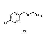structure of CAS# 102236-18-0, N-(4-Chlorobenzyl)Ethanamine Hydrochloride (1:1);(4-Chloro-benzyl)-ethyl-amine hydrochloride;[(4-chlorophenyl)methyl]ethylamine, chloride;benzenemethanamine, 4-chloro-N-ethyl-, hydrochloride