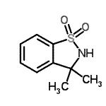 structure of CAS# 102362-98-1, 3,3-Dimethyl-2,3-Dihydro-1,2-Benzothiazole 1,1-Dioxide;2,3-Dihydro-3,3-dimethyl-1,2-benzisothiazole 1,1-dioxide;2,3-DIHYDRO-3,3-DIMETHYL-1,2-BENZISOTHIAZOLE1,1-DIOXIDE;3,3-Dimethyl-2,3-dihydro-1,2-benzisothiazole 1,1-dioxide