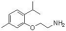 structure of CAS# 102561-43-3, 2-(2-Isopropyl-5-Methylphenoxy)Ethanamine;2-(2-Isopropyl-5-methyl-phenoxy)-ethylamine;2-[5-methyl-2-(methylethyl)phenoxy]ethylamine;2-[5-methyl-2-(propan-2-yl)phenoxy]ethanamine