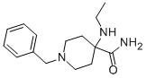 structure of CAS# 1027-91-4, 4-Ethylamino-1-(Phenylmethyl)Piperidine-4-Carboxamide;4-Ethylamino-1-(Phenylmethyl)-4-Piperidinecarboxamide;1-(Benzyl)-4-Ethylamino-Isonipecotamide;1-Benzyl-4-(Ethylamino)Piperidine-4-Carboxamide