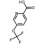 结构式 CAS# 102771-66-4, 5-(三氟甲氧基)-2-吡啶羧酸