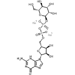 structure of CAS# 103301-73-1, Disodium [(2R,3S,4R,5R)-5-(2-Amino-6-Oxo-3H-Purin-9-Yl)-3,4-Dihydroxy-Tetrahydrofuran-2-Yl]Methyl [Oxido-[(2R,3S,4S,5S,6R)-3,4,5-Trihydroxy-6-(Hydroxymethyl)Tetrahydropyran-2-Yl]Oxy-Phosphoryl] Phosphate;GDP-α-D-MANNOSE,DISODIUMSALT
