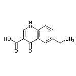 structure of CAS# 103802-41-1, 6-Ethyl-4-Hydroxy-3-Quinolinecarboxylic Acid;3-carboxy-6-ethyl-4-quinolone;6-ethyl-4-hydroxy-3-quinolinecarboxylic acid;6-Ethyl-4-hydroxy-quinoline-3-carboxylic acid