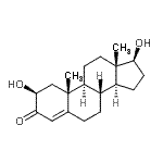structure of CAS# 10390-14-4, (2beta,17beta)-2,17-Dihydroxyandrost-4-En-3-One;2β-Hydroxytestosterone;4-Androstene-2β,17β-diol-3-one;Activin Receptor IIA human