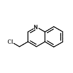 structure of CAS# 104325-51-1, 3-(Chloromethyl)Quinoline;3-Chloromethyl-quinoline;MFCD03412551