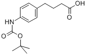 structure of CAS# 105300-90-1, 4-[[(1,1-Dimethylethoxy)Carbonyl]Amino]-Benzenebutanoic Acid;4-(BOC-4-AMINOPHENYL)-BUTANOIC ACID