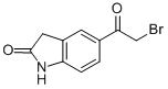 结构式 CAS# 105316-98-1, 5-(2-溴乙酰基)-1,3-二氢-2H-吲哚-2-酮