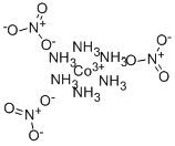 structure of CAS# 10534-86-8, Hexaamminecobalt(III) Nitrate;Cobaltic;Azanide;Dihydroxy-Oxo-Ammonium;Cobaltic;Azanide;Dihydroxy-Oxoammonium;Cobaltic;Azanide;Dihydroxy-Keto-Ammonium