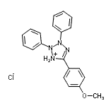 structure of CAS# 10560-45-9, 5-(4-Methoxyphenyl)-2,3-Diphenyl-2,3-Dihydro-1H-Tetrazol-1-Ium Chloride;2,3-Diphenyl-5-(4-methoxyphenyl)tetrazolium Chloride