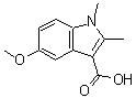 structure of CAS# 105909-93-1, 5-Methoxy-1,2-Dimethyl-1H-Indole-3-Carboxylic Acid;5-Methoxy-1,2-dimethyl-1H-indole-3-carboxylicacid;5-methoxy-1,2-dimethylindole-3-carboxylic acid;BAS 00380124