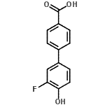 结构式 CAS# 106291-26-3, 3'-氟-4'-羟基-4-联苯基羧酸
