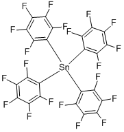 结构式 CAS# 1065-49-2, 四(2,3,4,5,6-五氟苯基)锡烷