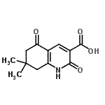 structure of CAS# 106551-79-5, 7,7-Dimethyl-2,5-Dioxo-1,2,5,6,7,8-Hexahydro-3-Quinolinecarboxylic Acid;2-hydroxy<wbr>-7,7-dime<wbr>thyl-5-ox<wbr>o-5,6,7,8<wbr>-tetrahyd<wbr>roquinoli<wbr>ne-3-carb<wbr>oxylic ac<wbr>id;7,7-dimet<wbr>hyl-2,5-d<wbr>ioxo-1,2,<wbr>5,6,7,8-h<wbr>exahydro-<wbr>3-quinoli<wbr>necarboxy<wbr>lic acid;7,7-dimet<wbr>hyl-2,5-d<wbr>ioxo-1,2,<wbr>5,6,7,8-h<wbr>exahydroq<wbr>uinoline-<wbr>3-carboxy<wbr>lic acid
