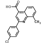 结构式 CAS# 107027-43-0, 2-(4-氯苯基)-8-甲基-4-喹啉羧酸