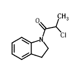 结构式 CAS# 107236-27-1, 2-氯-1-(2,3-二氢-1H-吲哚-1-基)-1-丙酮