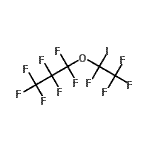 structure of CAS# 107432-46-2, 1,1,1,2,2,3,3-Heptafluoro-3-(1,2,2,2-Tetrafluoro-1-Iodoethoxy)Propane;1-(Heptafluoropropoxy)-1,2,2,2-tetrafluoro-1-iodoethane;1,1,1,2,2<wbr>,3,3-hept<wbr>akis(fluo<wbr>ranyl)-3-<wbr>[1,2,2,2-<wbr>tetrakis(<wbr>fluoranyl<wbr>)-1-iodan<wbr>yl-ethoxy<wbr>]propane;1-Iodo-1-(heptafluoropropoxy)-1,1,1,2-tetrafluoroethane