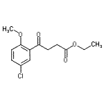 结构式 CAS# 107774-17-4, 乙基4-(5-氯-2-甲氧基苯基)-4-氧代丁酸酯