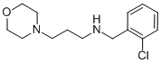 结构式 CAS# 107922-87-2, (2-氯苯基)甲基-(3-吗啉-4-鎓-4-基丙基)铵