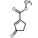structure of CAS# 108384-35-6, Methyl 3-Oxo-1-Cyclopentene-1-Carboxylate;Methyl 3-oxocyclopent-1-enecarboxylate