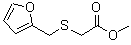 structure of CAS# 108499-33-8, Methyl [(2-Furylmethyl)Sulfanyl]Acetate;(2-Furfurylthio)acetic acid methyl ester;Acetic acid, [(2-furanylmethyl)thio]-, methyl ester;Methyl (2-furfurylthio)acetate