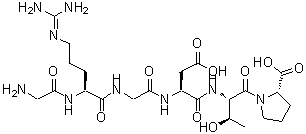 structure of CAS# 108682-58-2, Glycyl-N<Sup>5</Sup>-(Diaminomethylene)-L-Ornithylglycyl-L-alpha-Aspartyl-L-Threonyl-L-Proline;GRGDTP