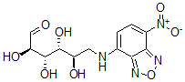 structure of CAS# 108708-22-1, (2R,3S,4R,5R)-2,3,4,5-Tetrahydroxy-6-[(4-Nitro-2,1,3-Benzoxadiazol-7-Yl)Amino]Hexanal;(2R,3S,4R,5R)-2,3,4,5-Tetrahydroxy-6-[(7-Nitrobenzofurazan-4-Yl)Amino]Hexanal;Nbdg;Nbd-Glucosamine