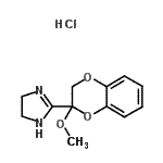 结构式 CAS# 109544-45-8, 2-(2-甲氧基-2,3-二氢-1,4-苯并二氧杂环己-2-基)-4,5-二氢-1H-咪唑盐酸盐(1:1)