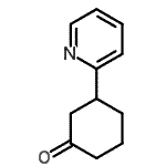 structure of CAS# 110225-73-5, 3-(2-Pyridinyl)Cyclohexanone;3-(2-Pyridinyl)cyclohexanone;MFCD03841027