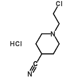 structure of CAS# 111041-03-3, 1-(2-Chloroethyl)-4-Piperidinecarbonitrile Hydrochloride (1:1);1-(2-Chloroethyl)piperidine-4-carbonitrile hydrochloride;1-(2-Chloroethyl)piperidine-4-carbonitrilehydrochloride;MFCD00203877