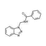 结构式 CAS# 111184-75-9, N-(1H-苯并三唑-1-基甲基)苯甲酰胺