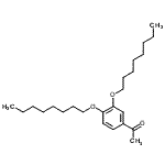structure of CAS# 111195-33-6, 1-[3,4-Bis(Octyloxy)Phenyl]Ethanone;3',4'-(dioctyloxy)acetophenone