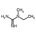 structure of CAS# 1113-61-7, 1-Ethyl-1-Methylguanidine;1-ethyl-1-methyl-guanidine;aminoethylmethylcarboxamidine;MFCD08741472