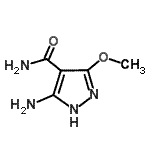 structure of CAS# 111375-25-8, 3-Amino-5-Methoxy-1H-Pyrazole-4-Carboxamide;3-amino-5-methoxy-1H-pyrazole-4-carboxamide;MFCD09702271