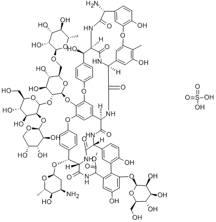 结构式 CAS# 11140-99-1, 利托菌素硫酸盐