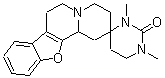structure of CAS# 111466-41-2, (2S,12betaS)-1,3,4,5',6,6',7,12beta-Octahydro-1',3'-Dimethyl-Spiro[2H-Benzofuro[2,3-a]Quinolizine-2,4'(1'H)-Pyrimidin]-2'(3'H)-One;1',3'-Dimethylspiro[1,3,4,6,7,12B-Hexahydrobenzofurano[3,2-H]Quinolizine-2,4'-Hexahydropyrimidine]-2'-One;1',3'-Dimethyl-2'-Spiro[1,3,4,6,7,12B-Hexahydrobenzofurano[3,2-H]Quinolizine-2,4'-Hexahydropyrimidine]One;Pdsp1_001652