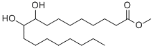 structure of CAS# 1115-01-1, 9,10-Dihydroxy-Octadecanoic Acid Methyl Ester;9,10-Dihydroxyoctadecanoic Acid Methyl Ester;9,10-Dihydroxystearic Acid Methyl Ester;Octadecanoic Acid, 9,10-Dihydroxy-, Methyl Ester, (R*,R*)-